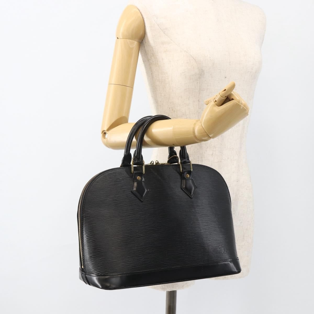 Louis Vuitton Alma Epi Leather Black Leather Handbag (Pre-Owned)
