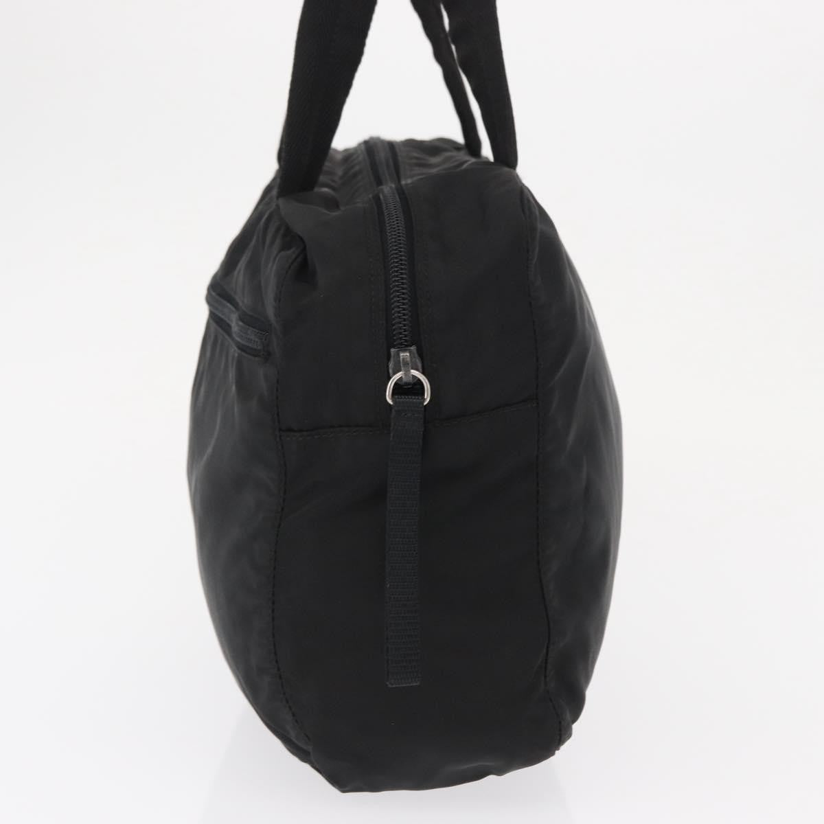 Prada Vintage Zip Tessuto Black Nylon Handbag (Pre-Owned)