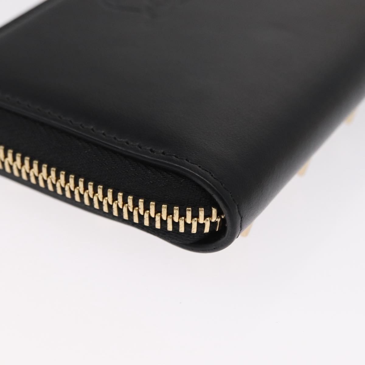 Christian Louboutin Panettone Coin Purse Embellished Leather Black Leather Wallets Accessory (Pre-Owned)