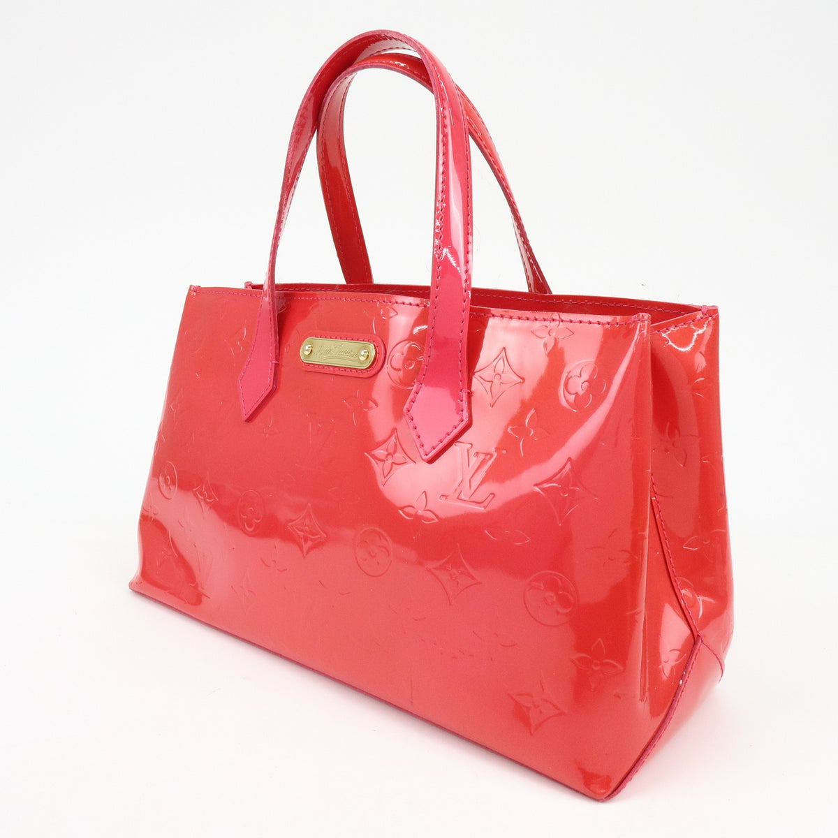 Louis Vuitton Wilshire Monogram Vernis Pink Patent_Leather Handbag (Pre-Owned)