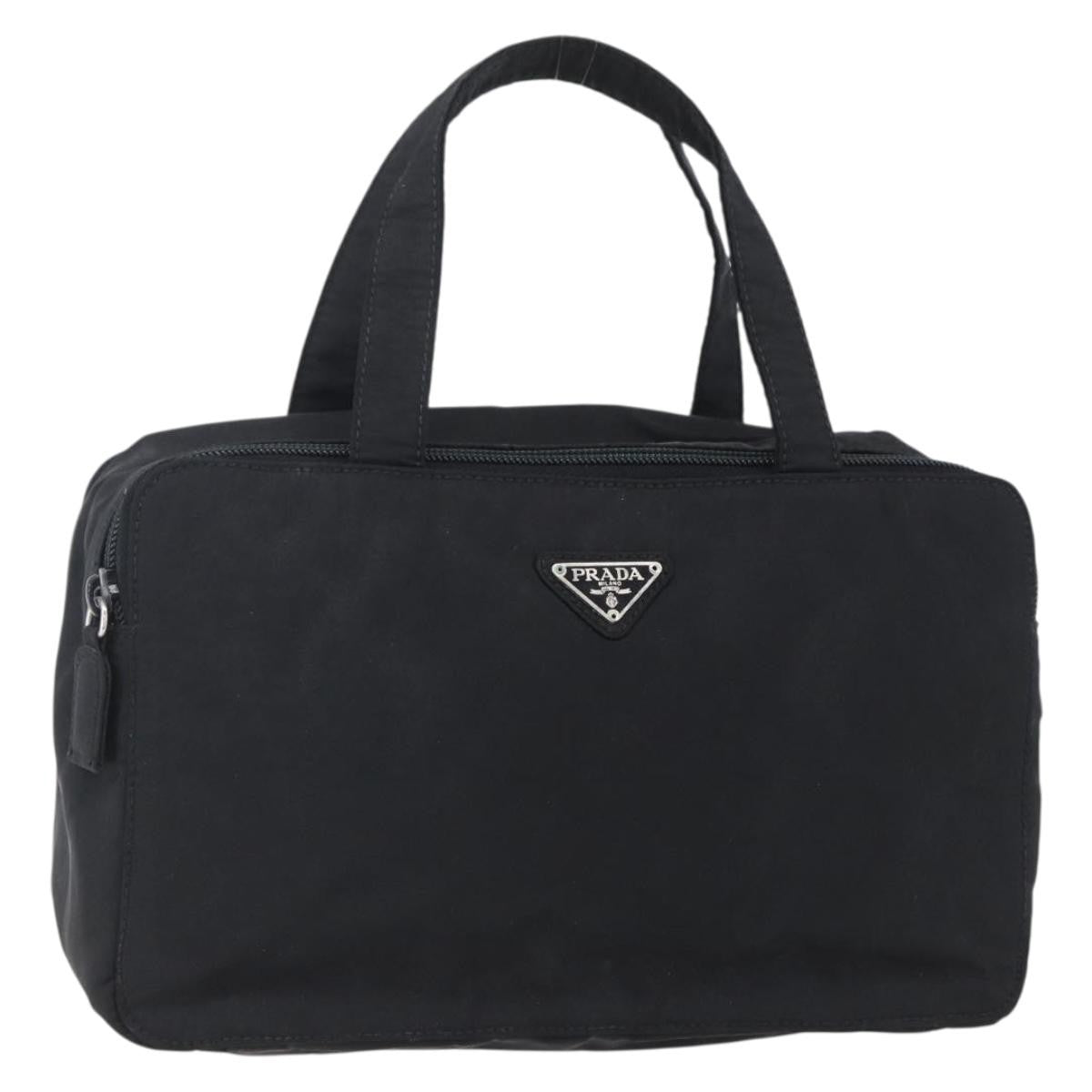 Prada Vintage Tessuto Black Nylon Handbag (Pre-Owned)