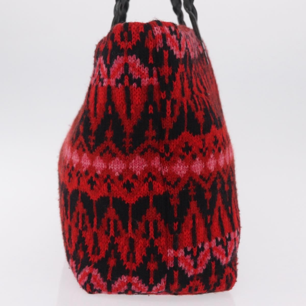 Fendi Vintage Wool Red Wool Tote Bag Bag (Pre-Owned)