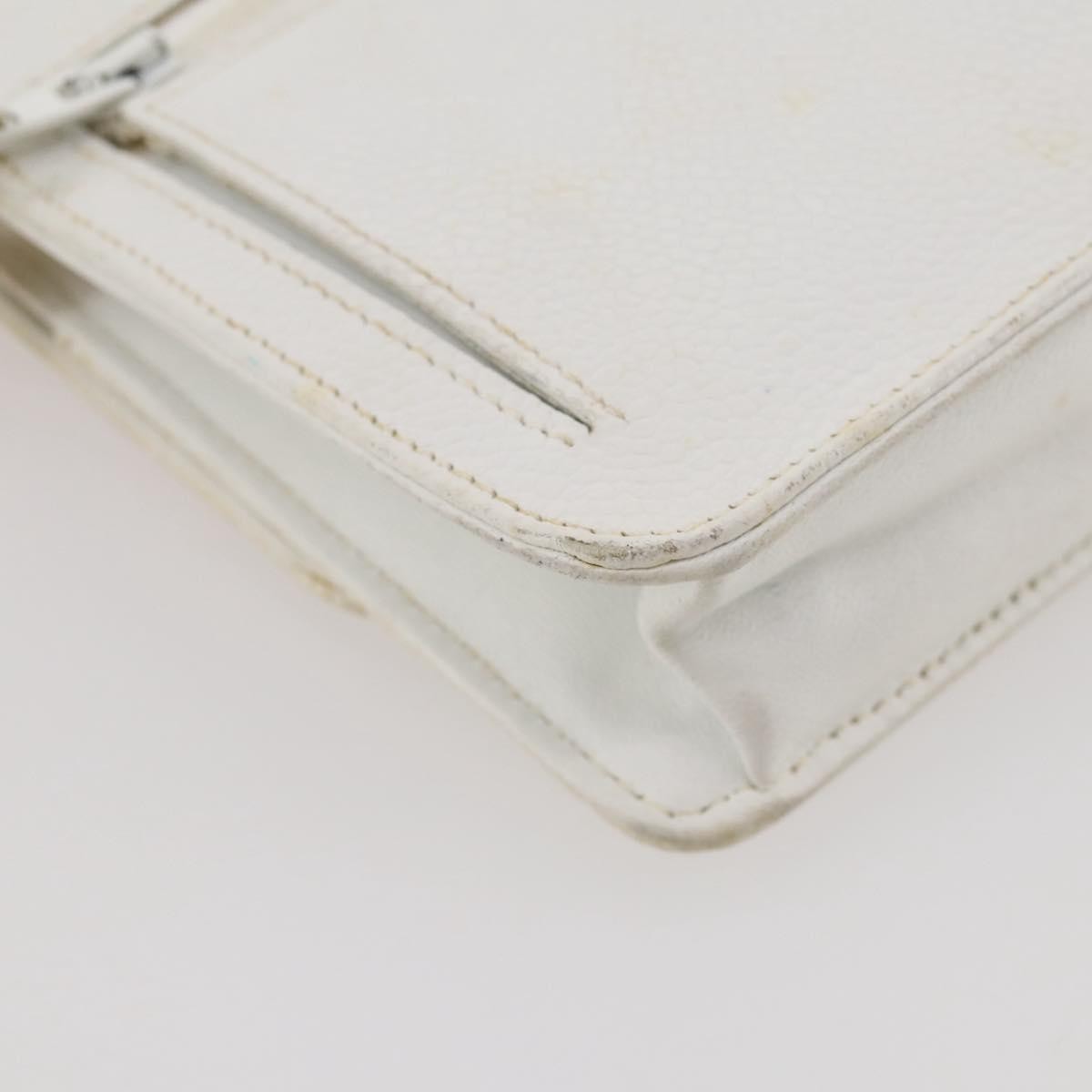 Chanel Vintage Timeless Wallet On Chain Caviar White Leather Crossbody Bag Bag (Pre-Owned)