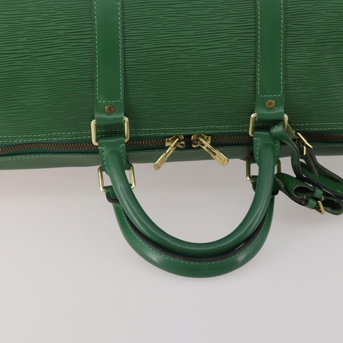 Louis Vuitton Keepall Bag Epi Leather Green Leather Travel Bag Bag (Pre-Owned)