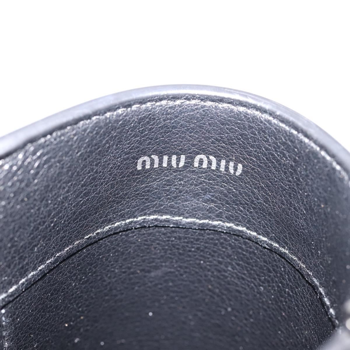 Miu Miu Shoulder Leather Black Leather Shoulder Bag Bag (Pre-Owned)