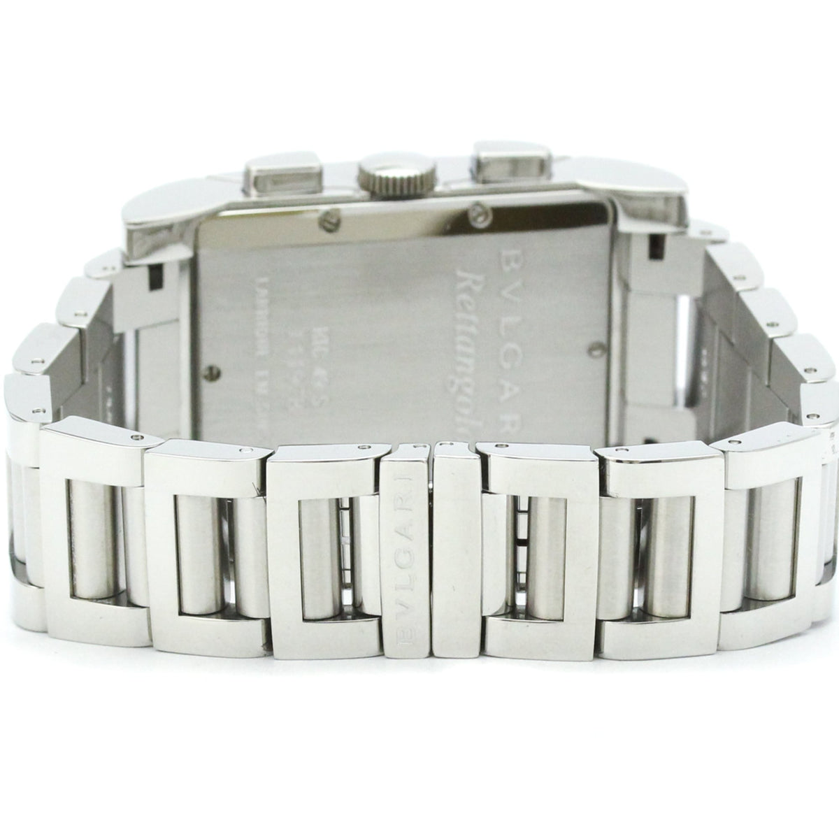 Bvlgari Bvlgari Rettangolo Chronograph Quartz Stainless Steel Watch (Pre-Owned)