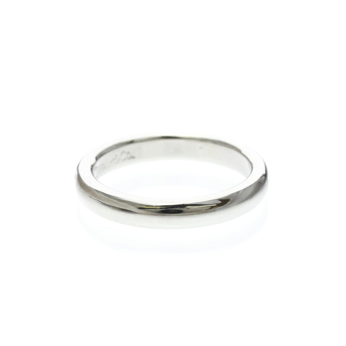 Tiffany & Co. Classic Wedding Band Platinum Silver Platinum Ring Jewelry (Pre-Owned)