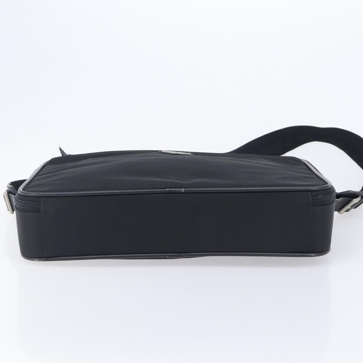 Prada Briefcase Tessuto And Saffiano Leather Black Nylon Briefcase Bag (Pre-Owned)