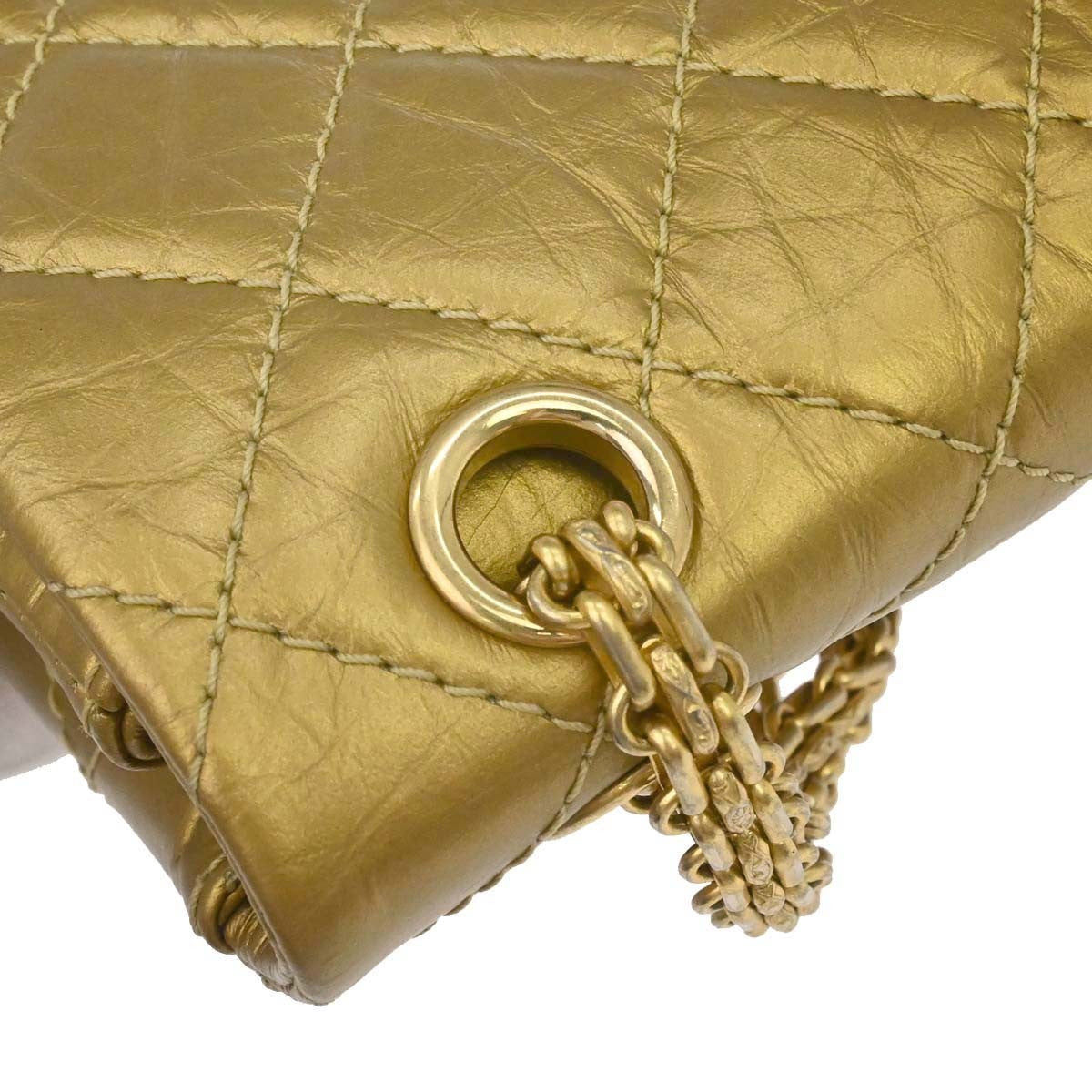 Chanel 2.55 Leather Gold Calfskin Shoulder Bag Bag (Pre-Owned)