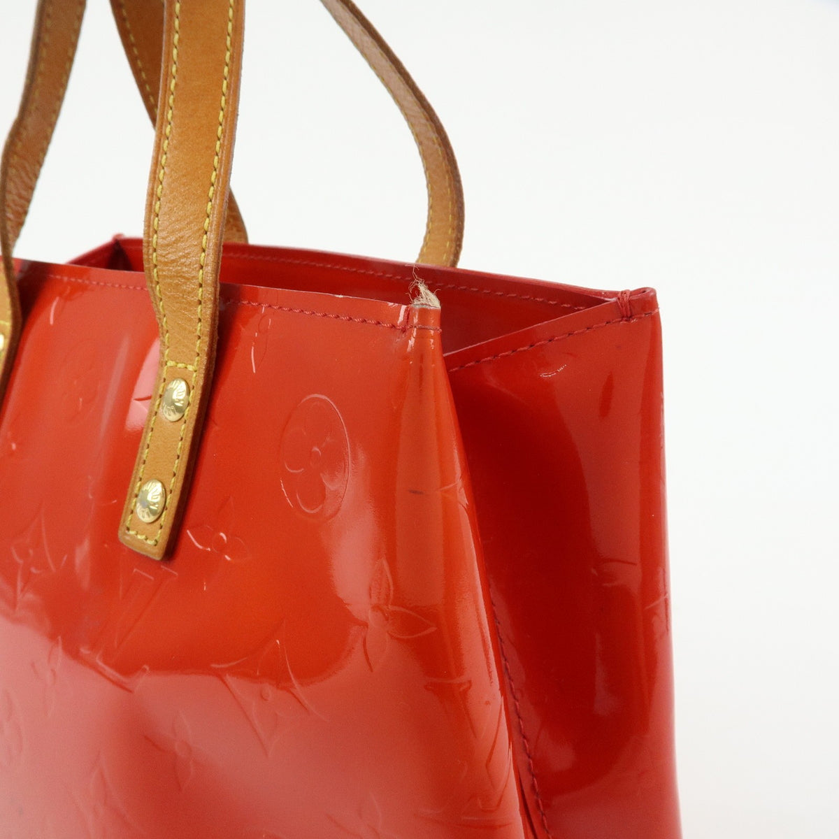 Louis Vuitton Reade Monogram Vernis Red Patent_Leather Handbag (Pre-Owned)