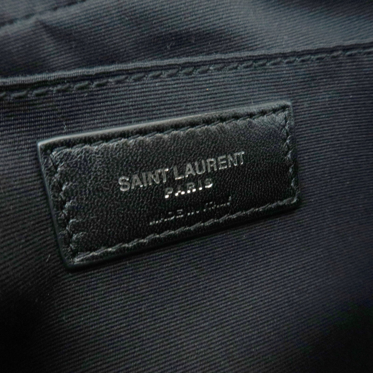 Saint Laurent Lou Camera Leather Black Leather Handbag (Pre-Owned)