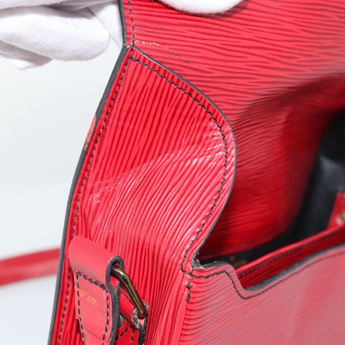 Louis Vuitton Cartouchiere Epi Leather Red Leather Shoulder Bag Bag (Pre-Owned)