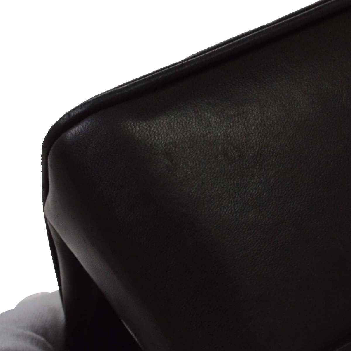 Chanel Vintage Mademoiselle Flap Lambskin Black Leather Handbag (Pre-Owned)