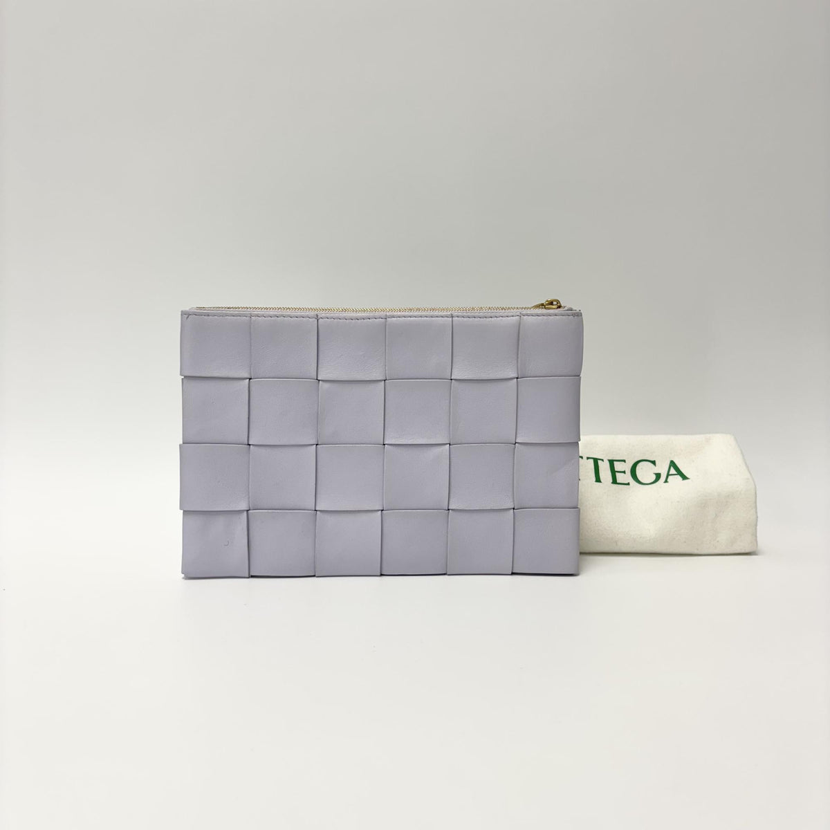 Bottega Veneta Mini Clutch Intrecciato Purple Leather Clutche & Pouche Bag (Pre-Owned)