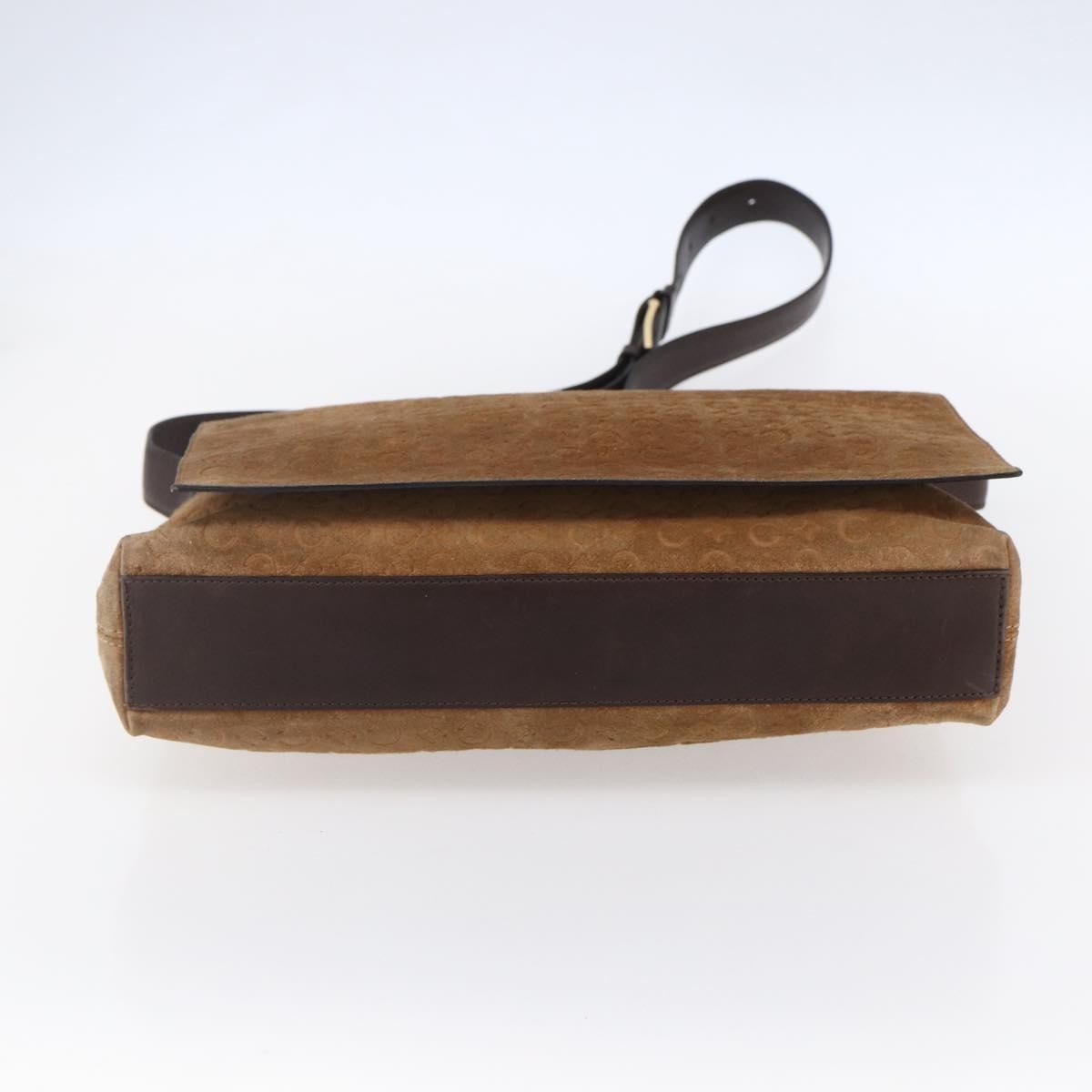 Celine C Macadam Shoulder Suede Beige Suede Shoulder Bag Bag (Pre-Owned)