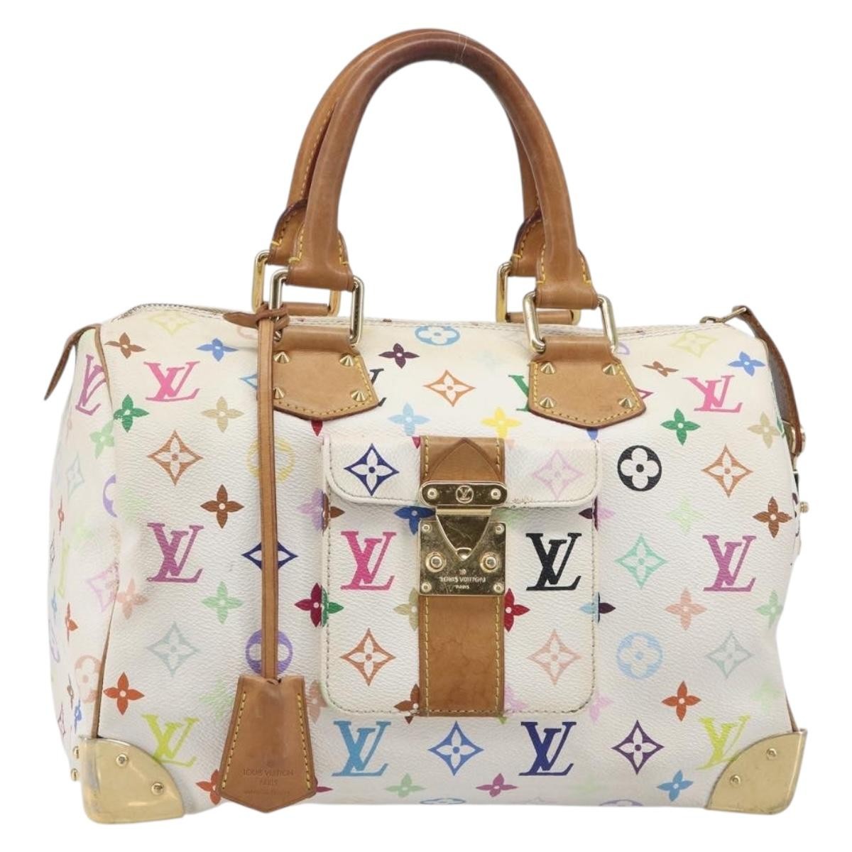 Louis Vuitton X Takashi Murakami Speedy Soft Bandouliere Monogram Multicolor Multicolour Canvas Handbag (Pre-Owned)