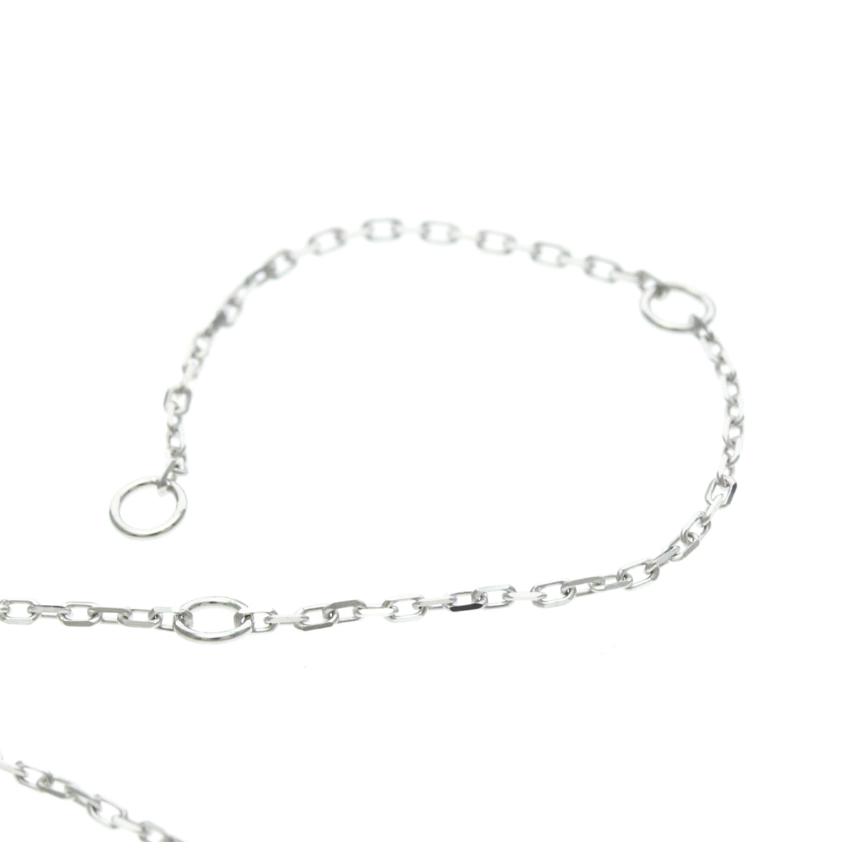 Cartier Chain 18K White Gold Silver White_Gold Necklace Jewelry (Pre-Owned)