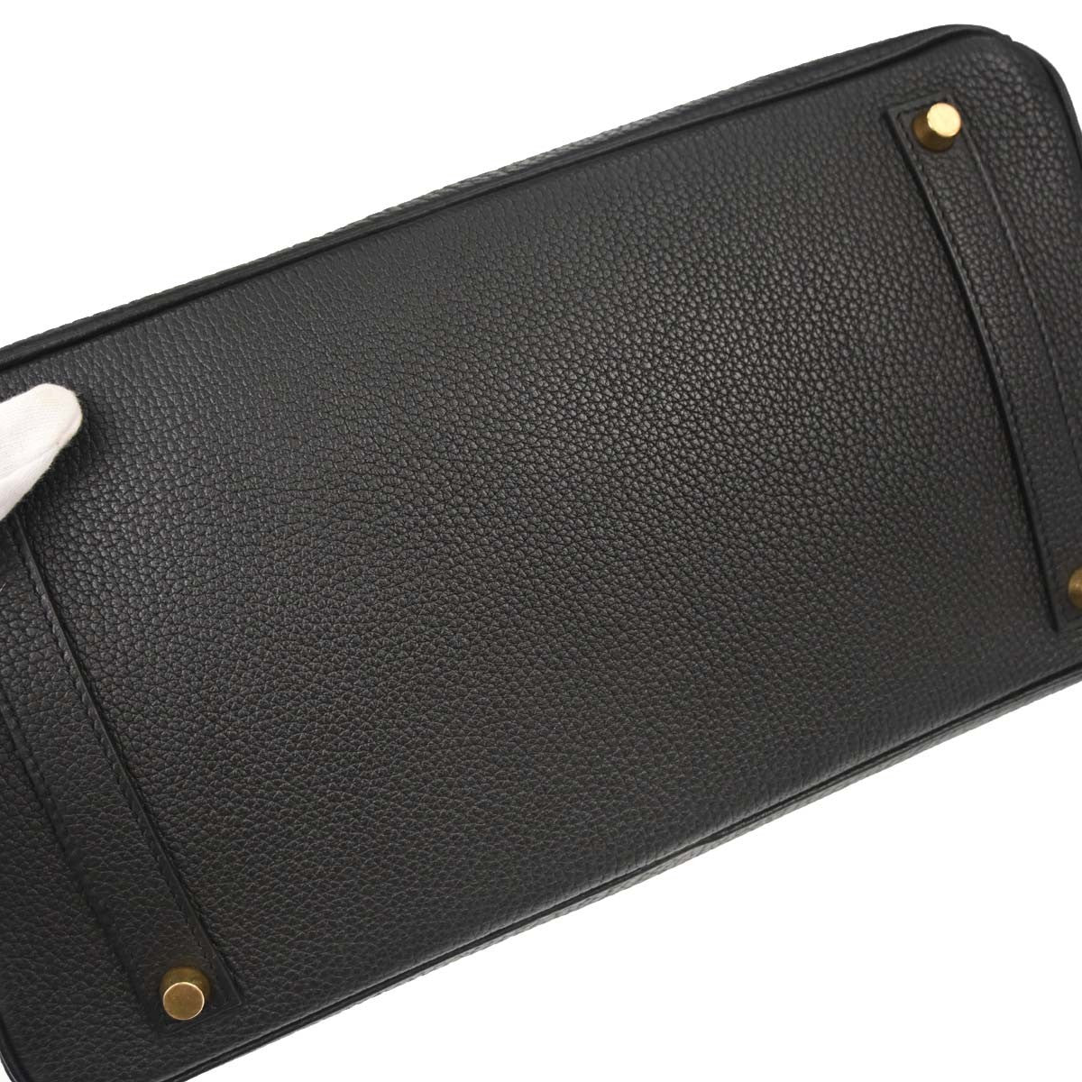 Hermes Birkin Black Togo With Gold Hardware Black Calfskin Handbag (Pre-Owned)