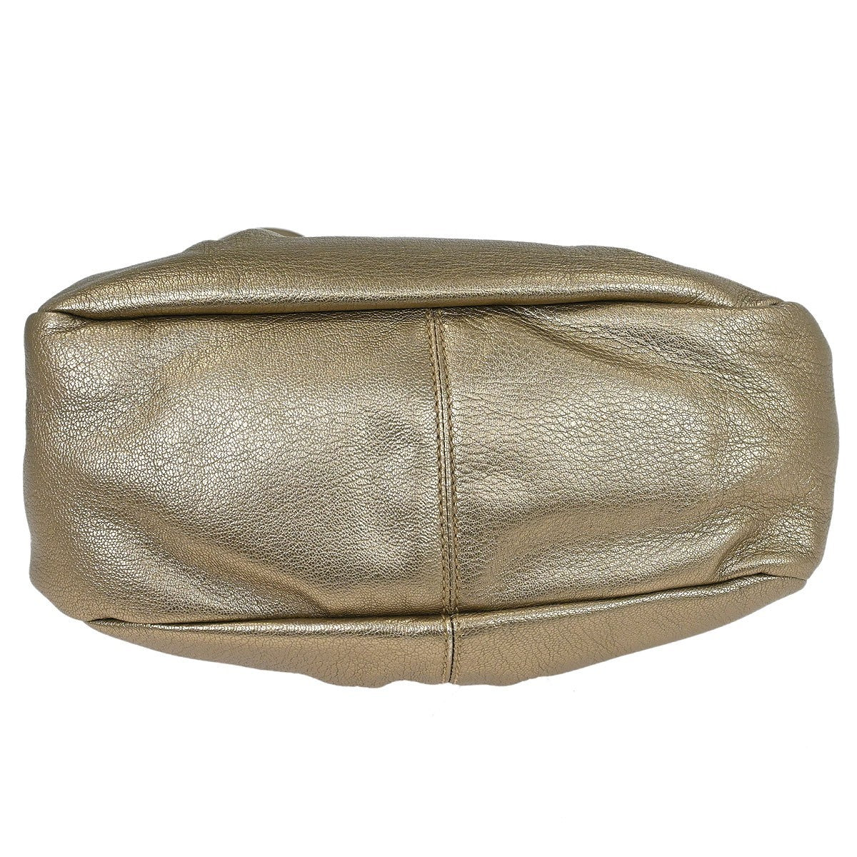 Salvatore Ferragamo Vala Leather Gold Leather Handbag (Pre-Owned)