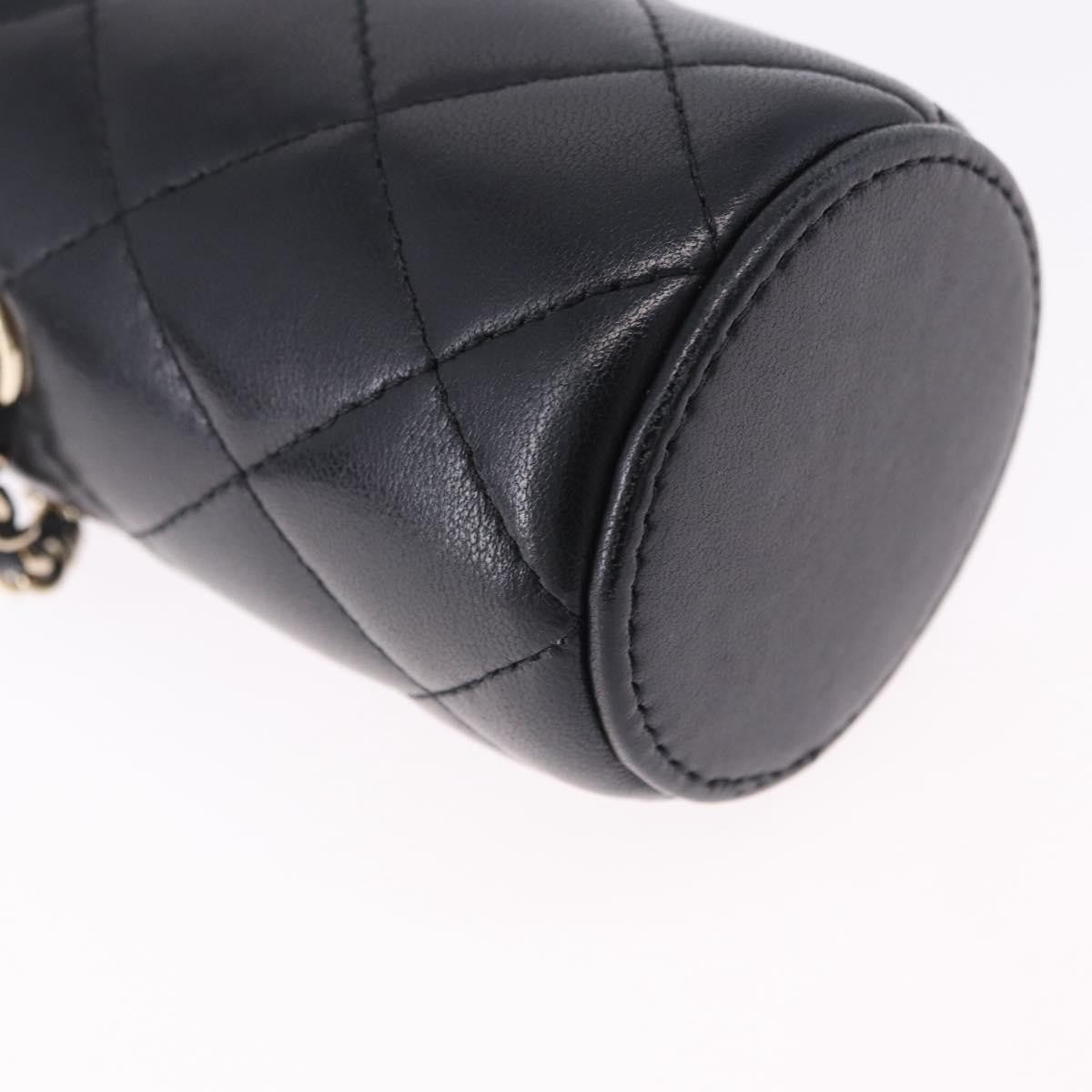 Chanel Drawstring Bucket With Chain Quilted Lambskin Black Leather Shoulder Bag Bag (Pre-Owned)