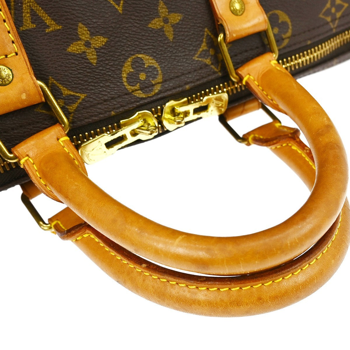 Louis Vuitton Keepall Bandoulière Monogram Brown Canvas Travel Bag Bag (Pre-Owned)