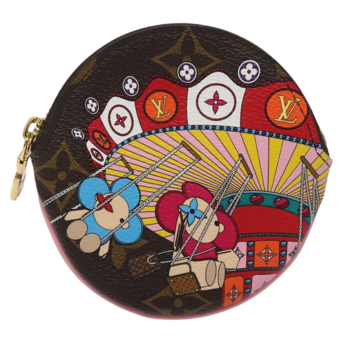 Louis Vuitton Round Coin Purse Limited Edition Vivienne Xmas Monogram Canvas Multicolour Canvas Wallets Accessory (Pre-Owned)
