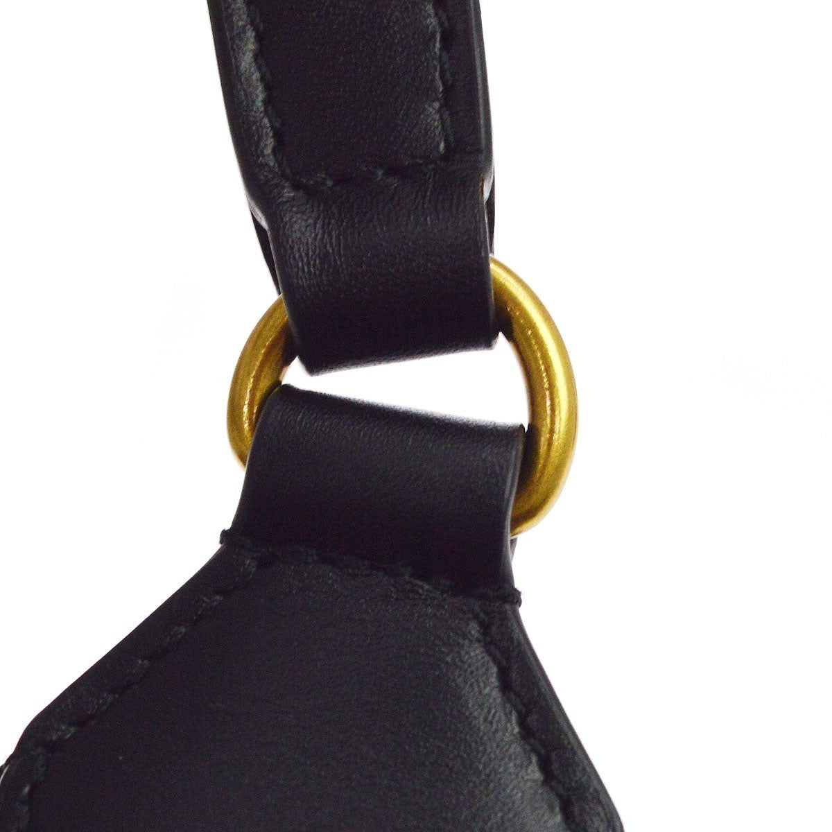 Saint Laurent Le 5 A 7 Vertical Leather Black Leather Shoulder Bag Bag (Pre-Owned)