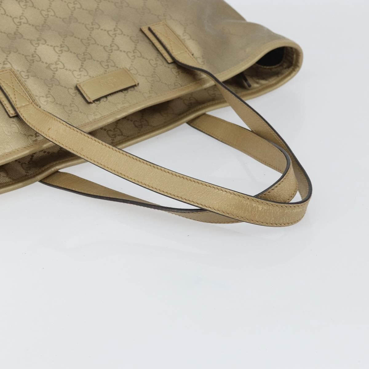 Gucci Plus Gg Imprime Gold Pvc Tote Bag Bag (Pre-Owned)