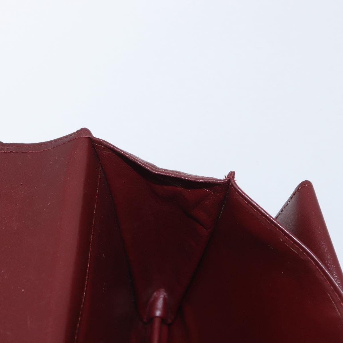 Cartier Must De Cartier Clutch Leather Burgundy Leather Clutche & Pouche Bag (Pre-Owned)