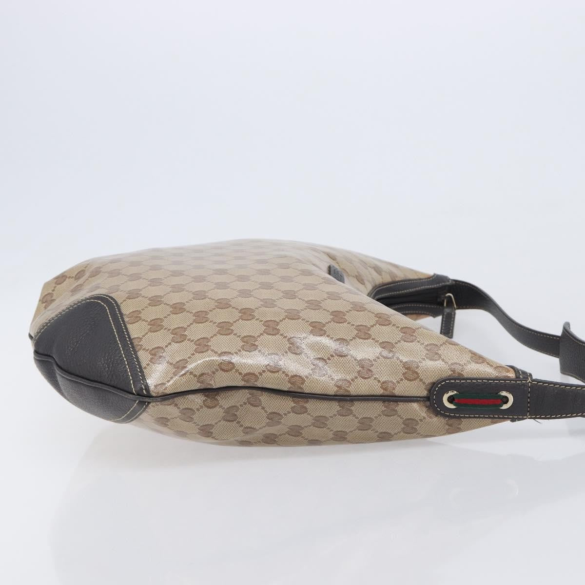 Gucci Nice Hobo Patent Canvas Beige Canvas Shoulder Bag Bag (Pre-Owned)