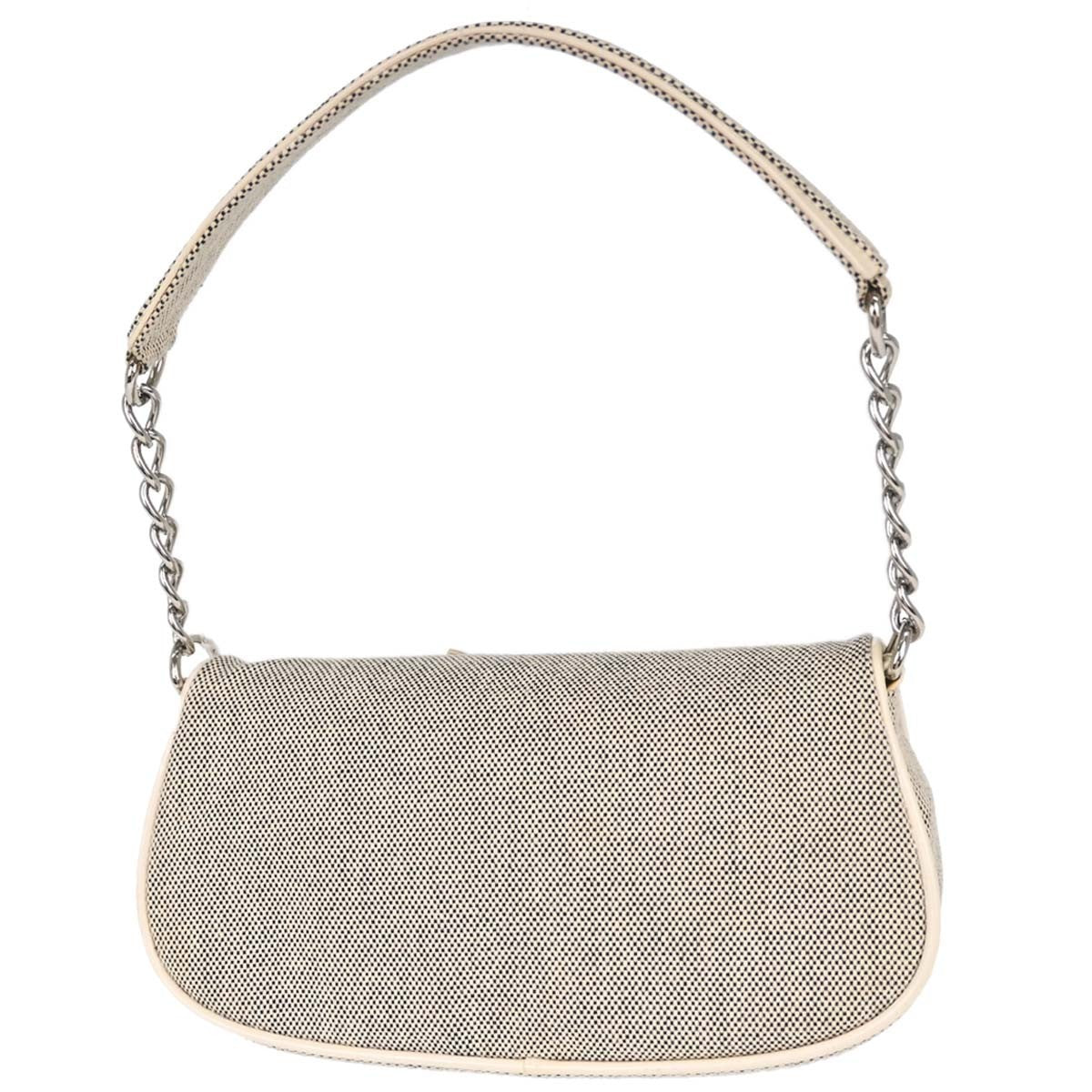 Chanel Camellia No.5 Flap Canvas Black Canvas Handbag (Pre-Owned)
