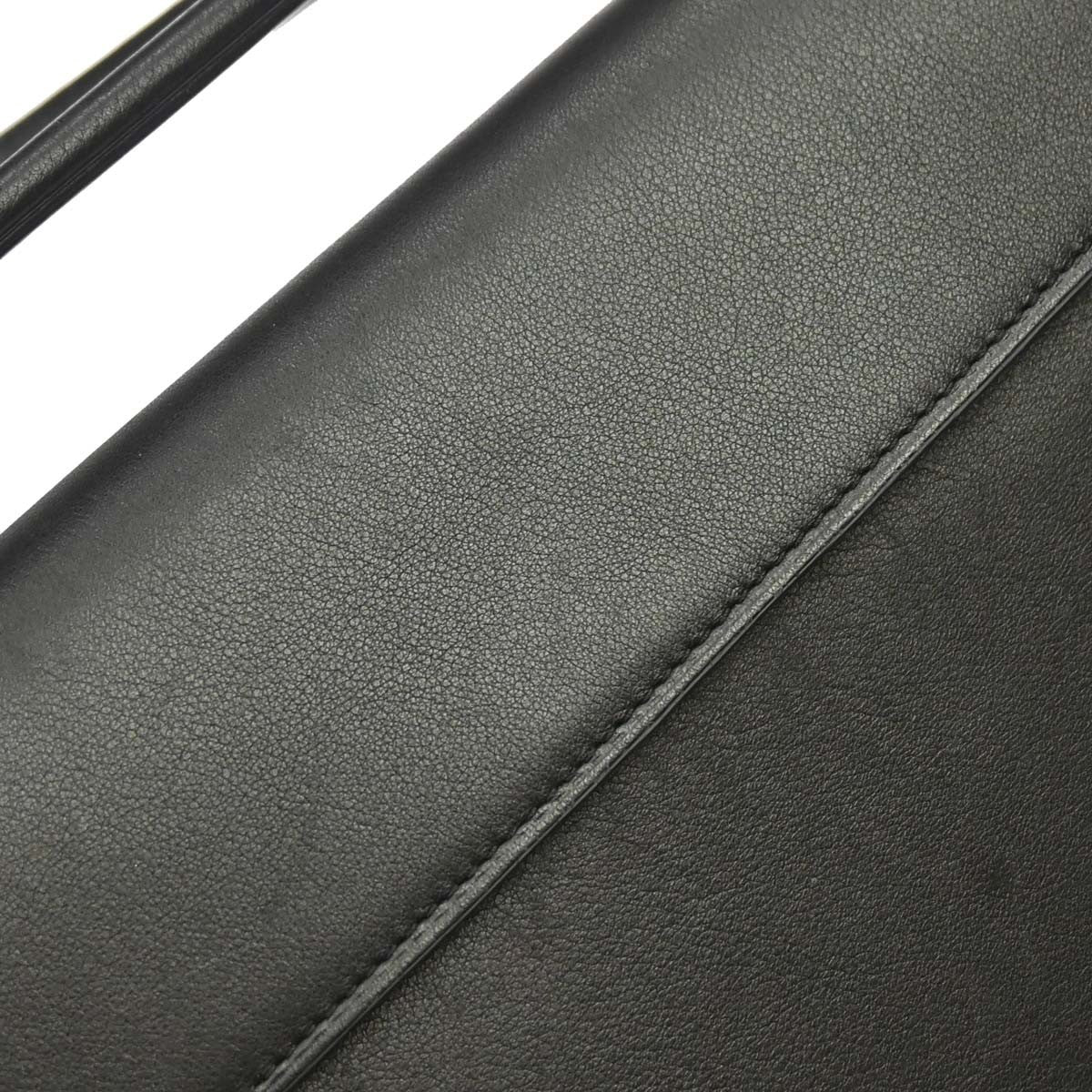 Cartier Cabochon Leather Black Leather Handbag (Pre-Owned)