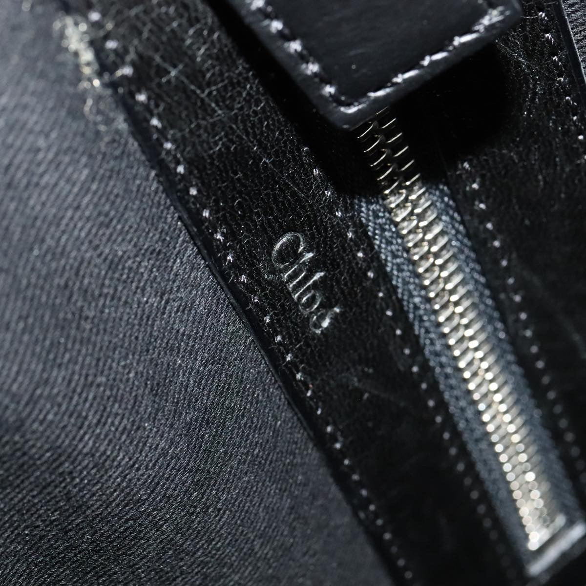 Chloe Paddington Body Leather Black Leather Shoulder Bag Bag (Pre-Owned)