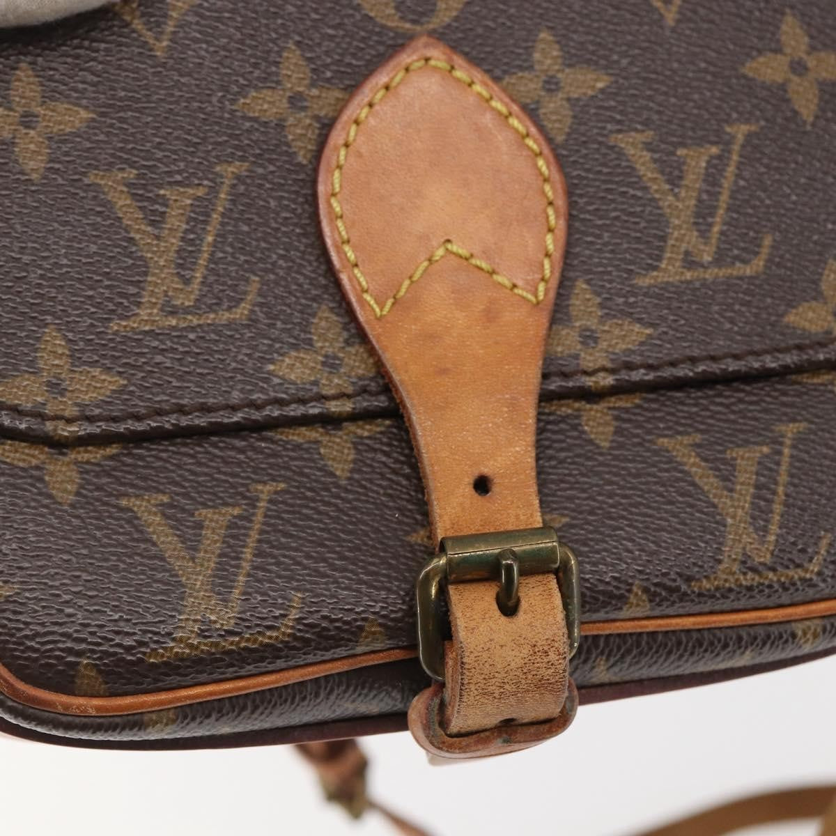 Louis Vuitton Cartouchiere Monogram Canvas Brown Canvas Shoulder Bag Bag (Pre-Owned)