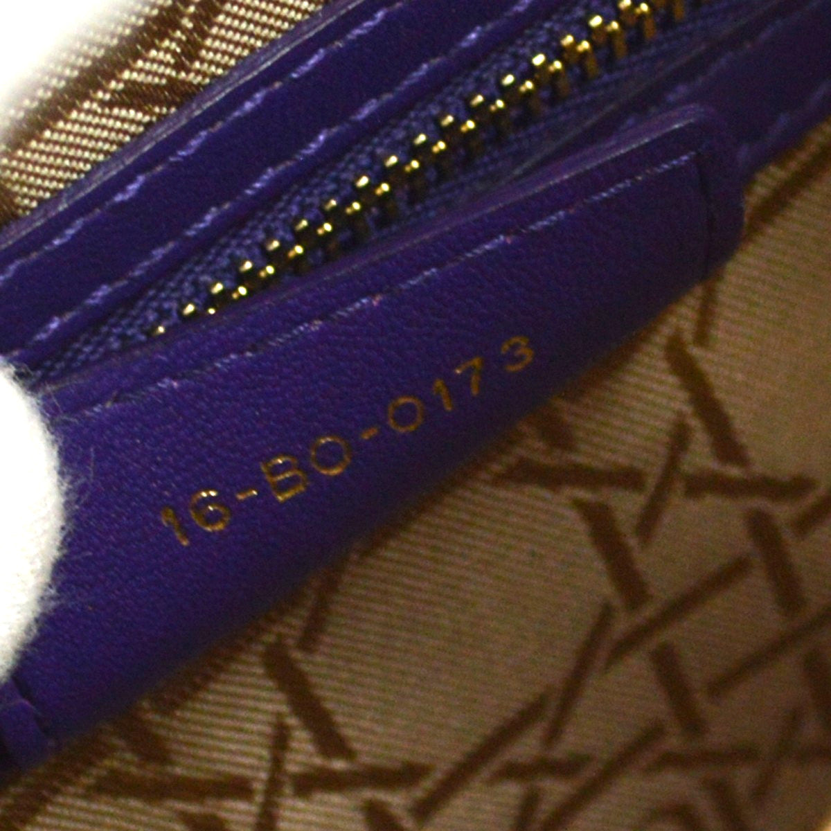 Christian Dior Lady Dior Cannage Quilt Lambskin Purple Leather Handbag (Pre-Owned)