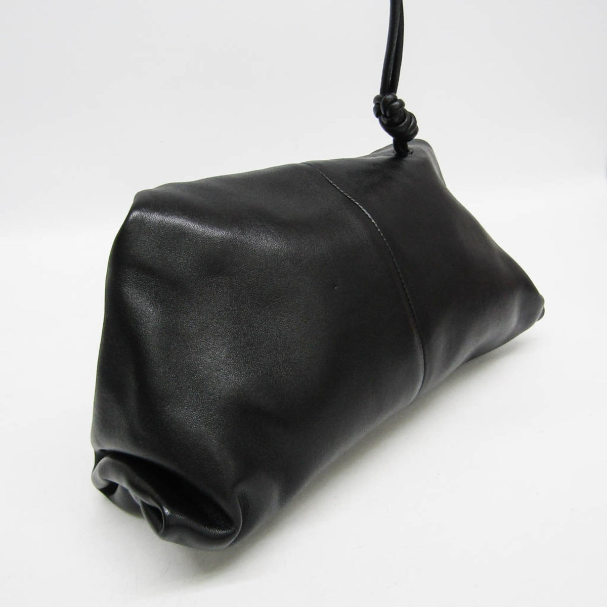 Bottega Veneta Bv Trine Fold Clutch Leather Black Leather Clutche & Pouche Bag (Pre-Owned)