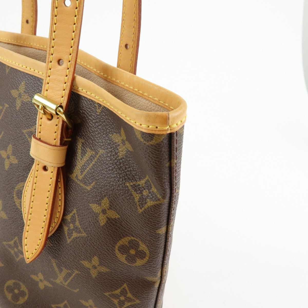 Louis Vuitton Petit Bucket Monogram Canvas Brown Canvas Handbag (Pre-Owned)