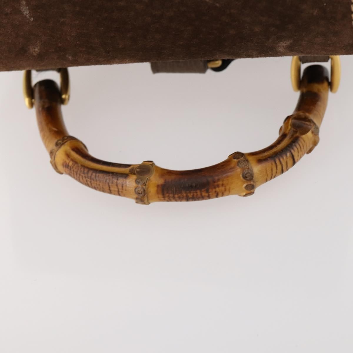 Gucci Gucci Bamboo Daim Brown Suede Backpack Bag (Pre-Owned)