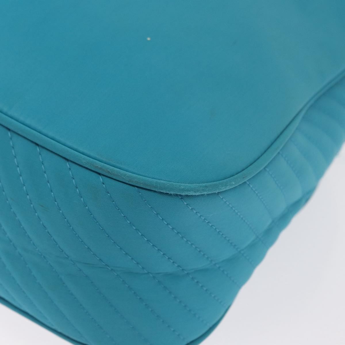 Saint Laurent Vintage Nylon Turquoise Nylon Shoulder Bag Bag (Pre-Owned)