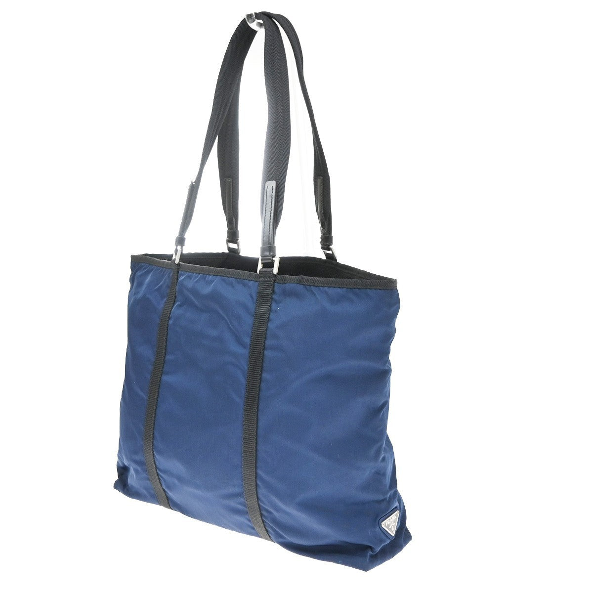Prada Shoulder Canvas And Leather Blue Nylon Shoulder Bag Bag (Pre-Owned)