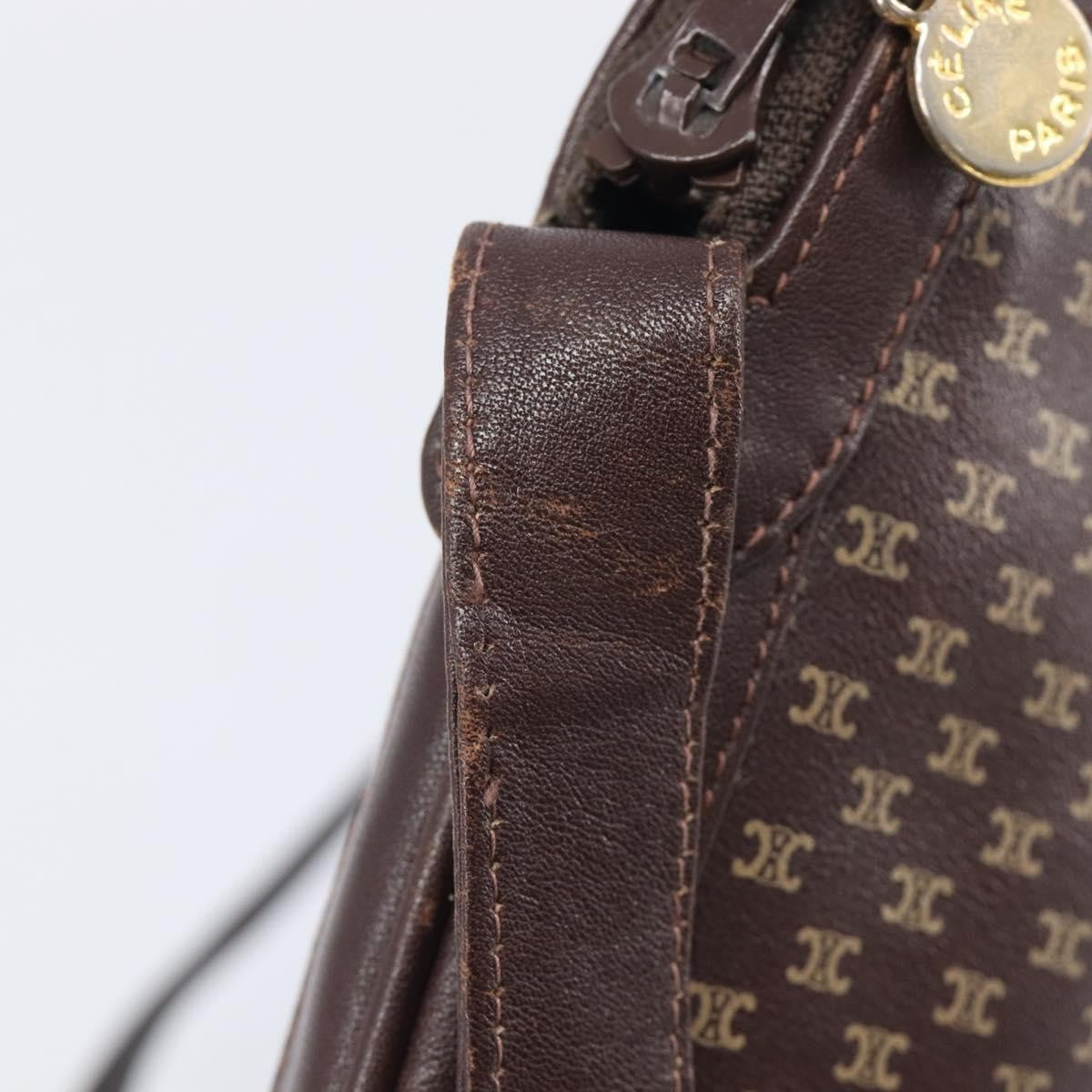 Celine Macadam Shoulder Canvas Brown Canvas Crossbody Bag Bag (Pre-Owned)