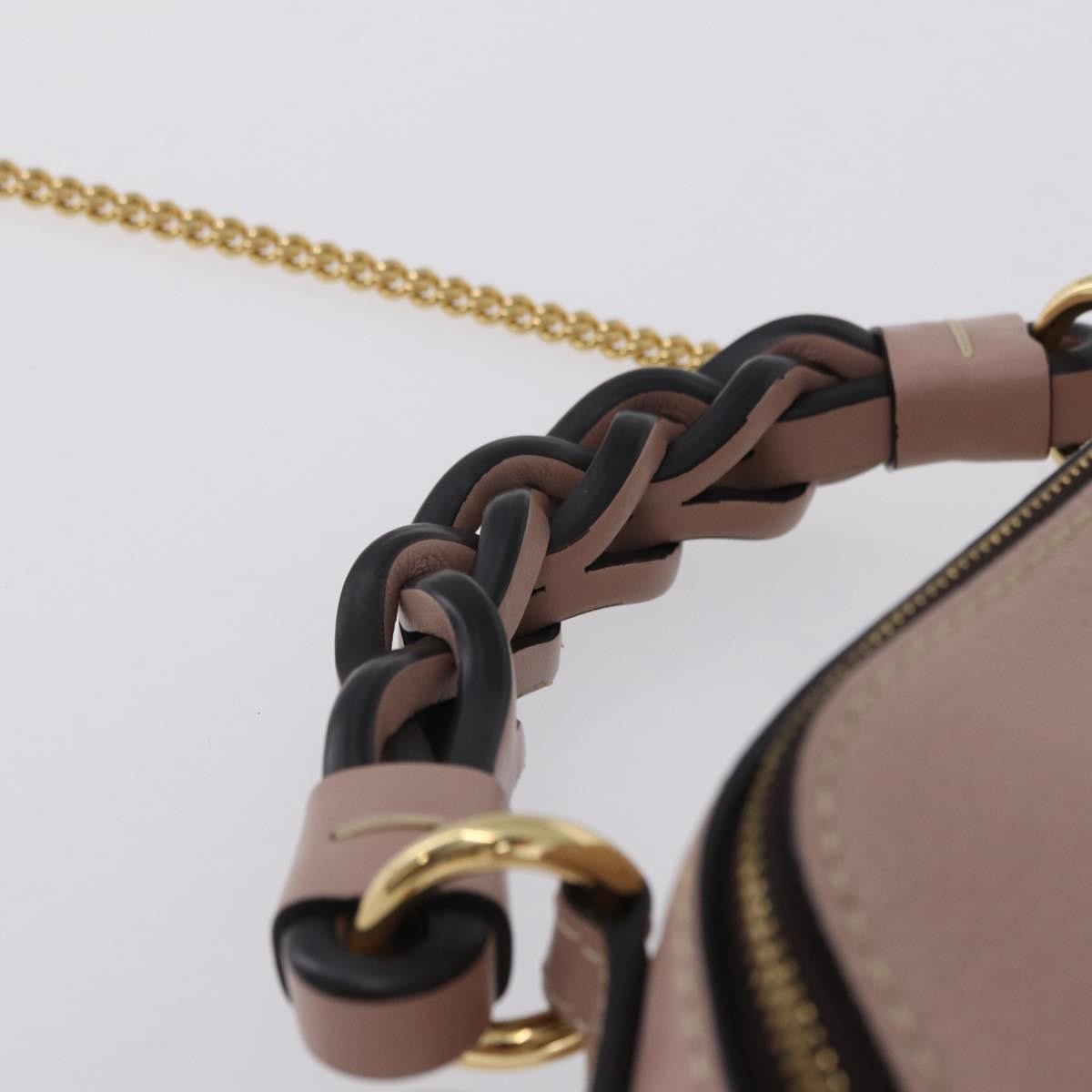 Chloe Daria Chain Leather Pink Leather Handbag (Pre-Owned)