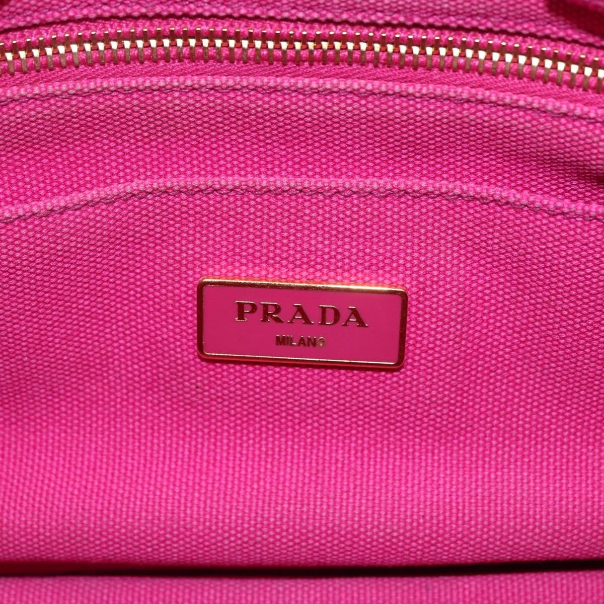 Prada Canapa Convertible Tote Canvas Pink Canvas Tote Bag Bag (Pre-Owned)