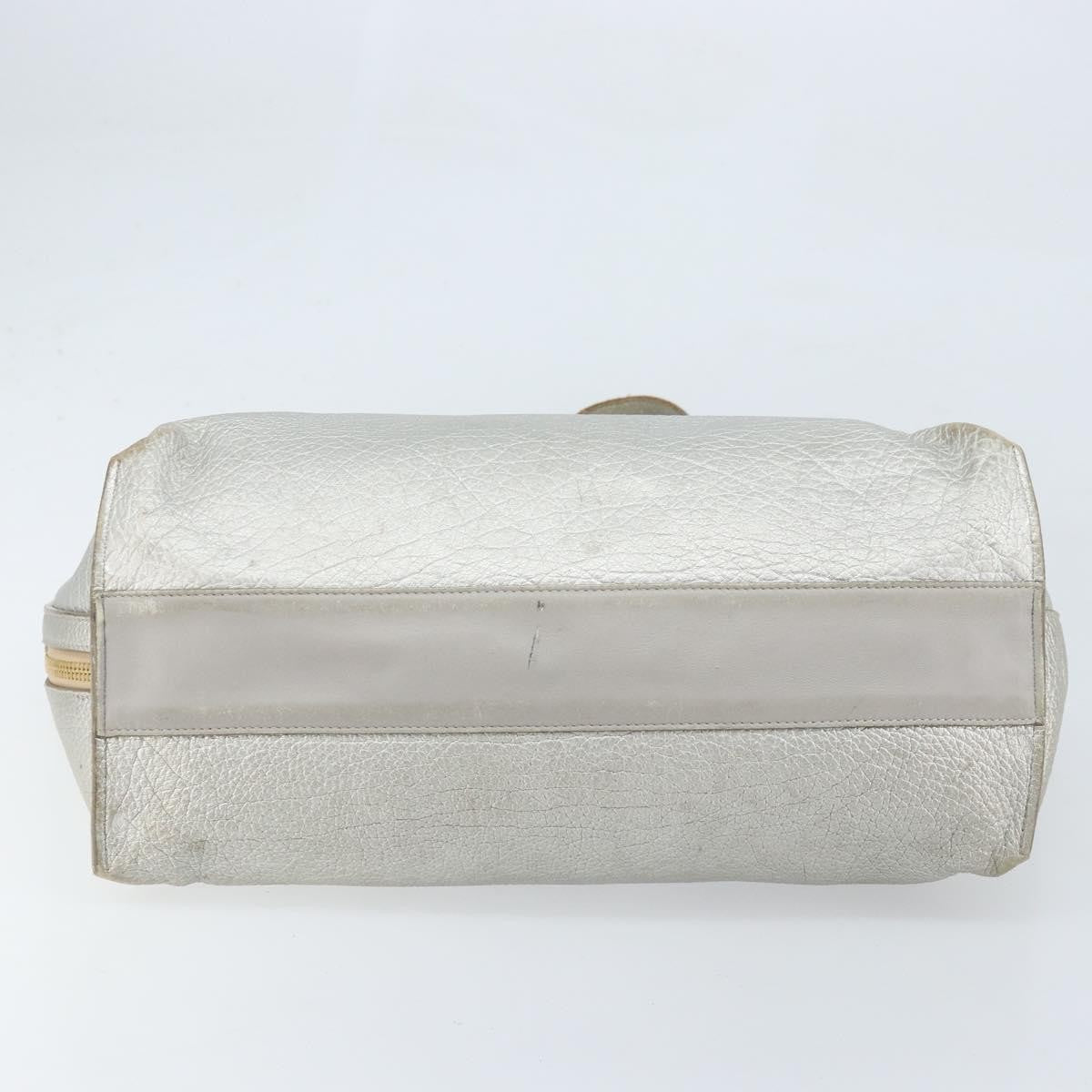 Chloe Dilan Tote Leather Silver Leather Tote Bag Bag (Pre-Owned)