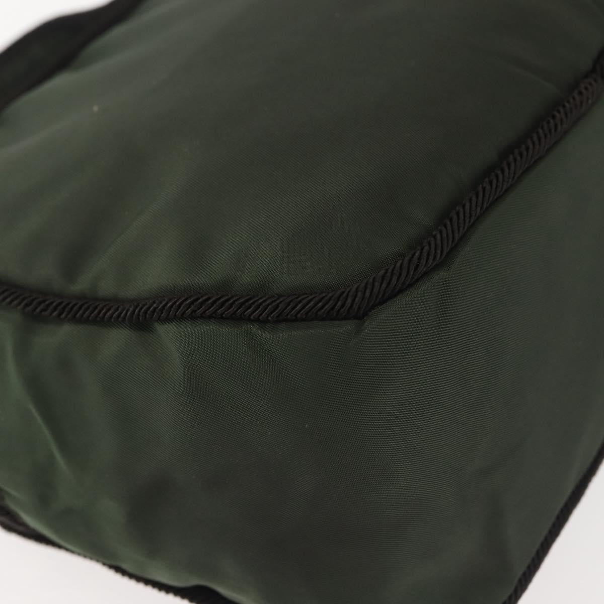 Prada Vintage Tessuto Khaki Nylon Handbag (Pre-Owned)