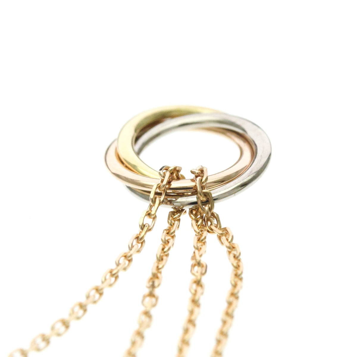 Cartier Trinity Choker 18K Tricolor Gold Gold Gold Necklace Jewelry (Pre-Owned)
