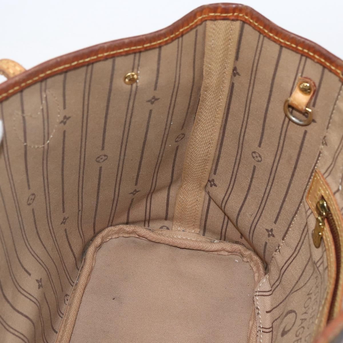 Louis Vuitton Neverfull Monogram Canvas Brown Canvas Tote Bag Bag (Pre-Owned)