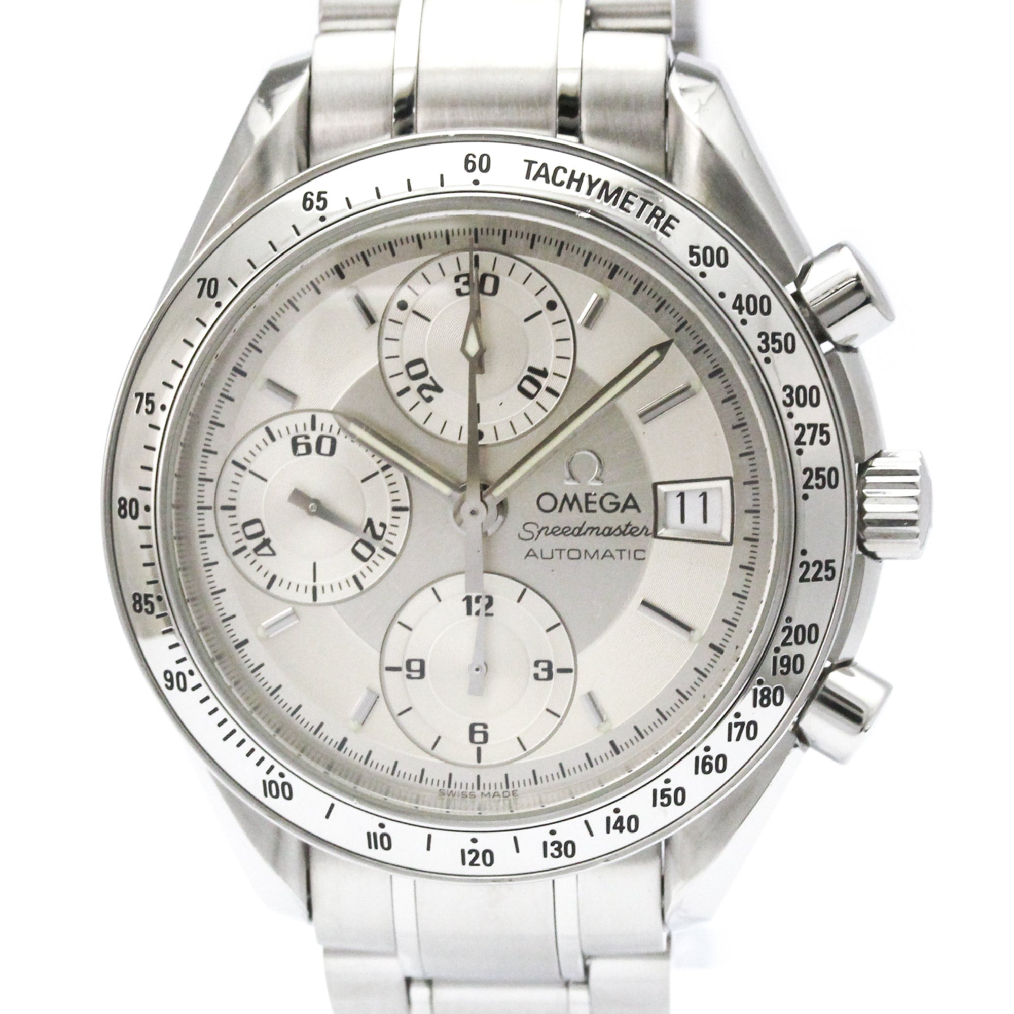 Omega Speedmaster Date Chronograph Automatic Stainless Steel Watch (Pre-Owned)