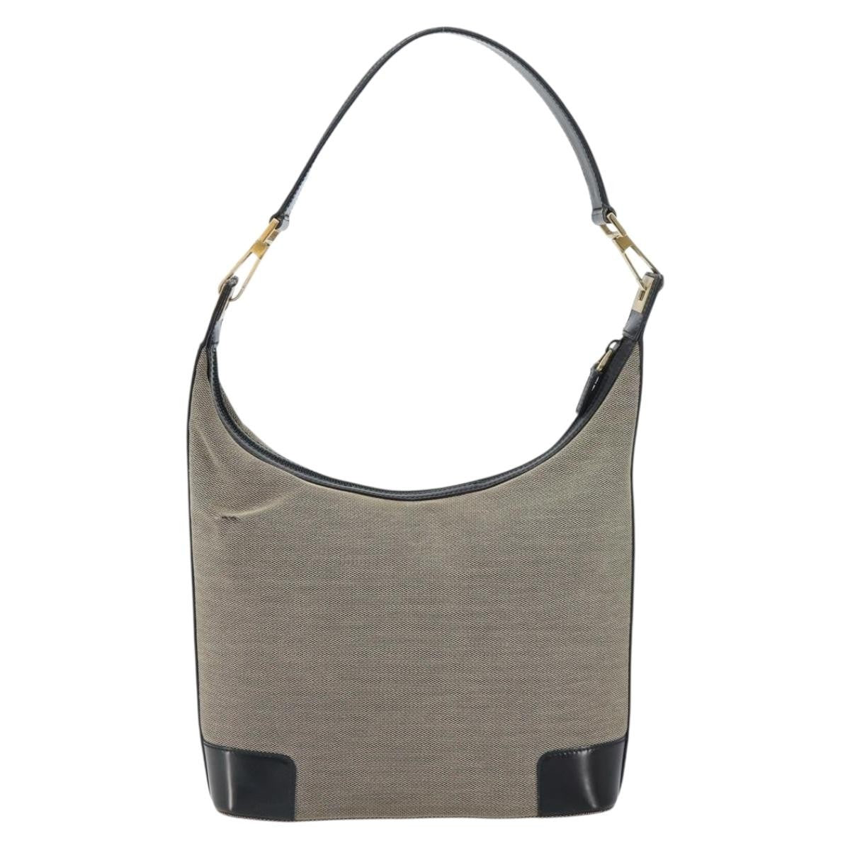 Gucci Zip Hobo Canvas Beige Canvas Shoulder Bag Bag (Pre-Owned)