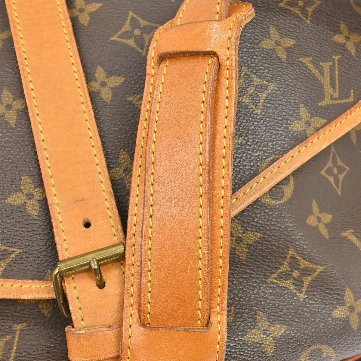 Louis Vuitton Saumur Monogram Brown Canvas Shoulder Bag Bag (Pre-Owned)